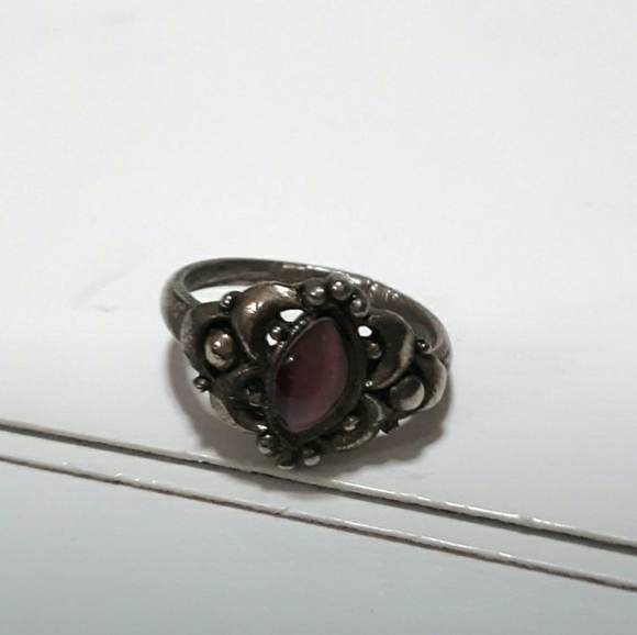Womens pink purple sz 5 vtg Fashion Ring Silverstone - Picture 3 of 4